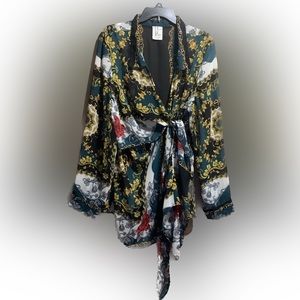 Sheer Wrap / Button Blouse - 2XL